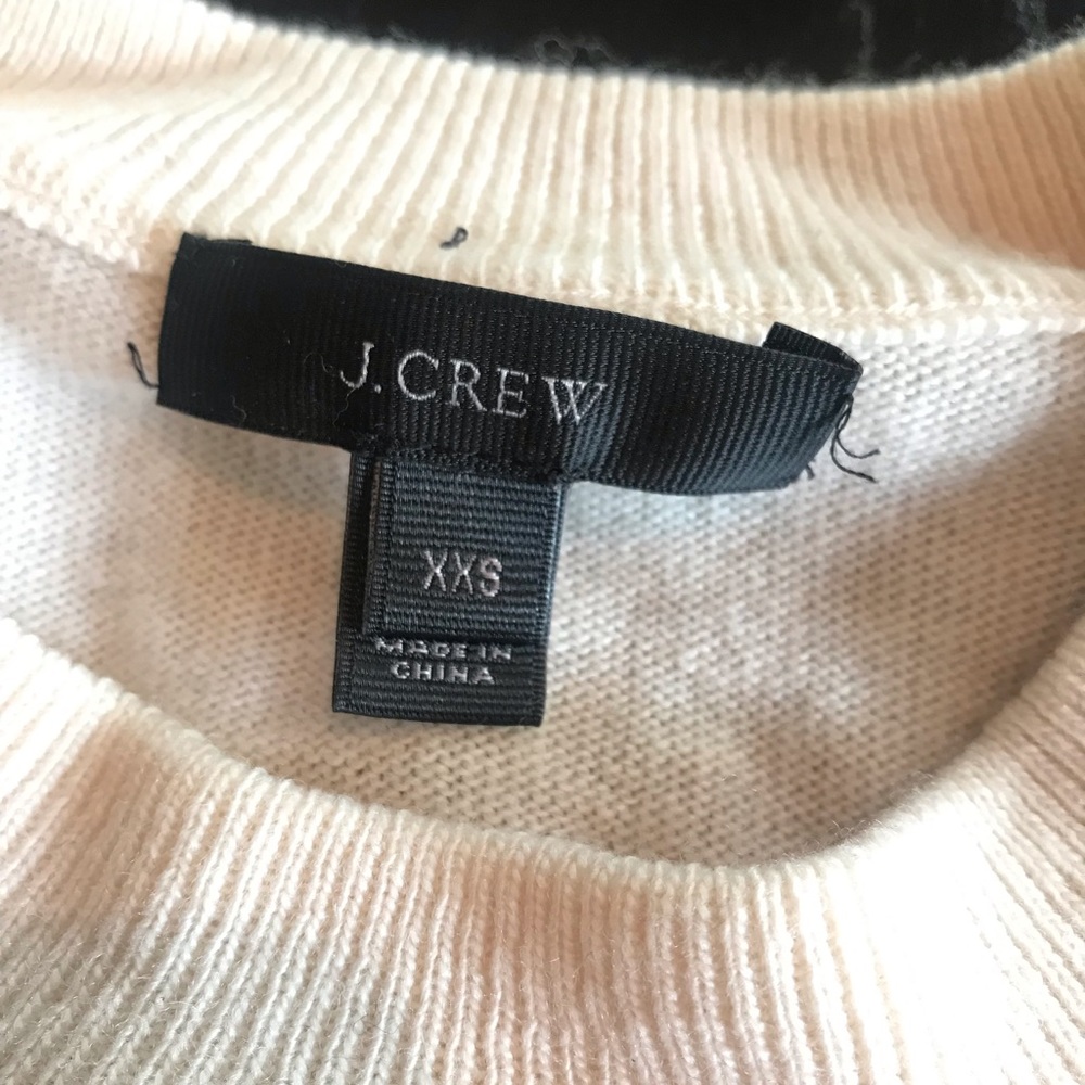J. Crew Cream Ruffle Sweater - Picture 3 of 4